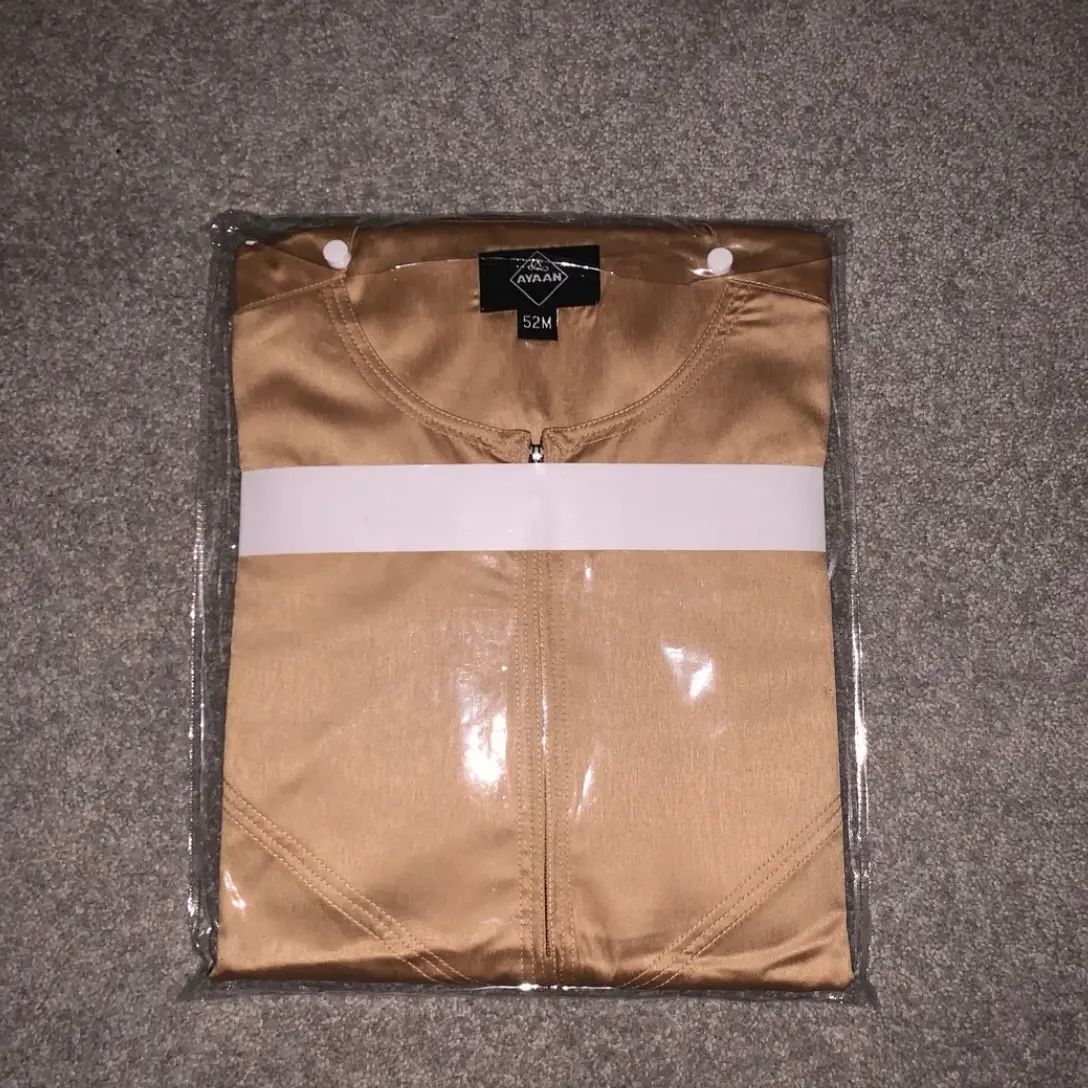 Boys toddlers GOLD islamic traditional thobes stylish polyester jubba Ramadan eid gift