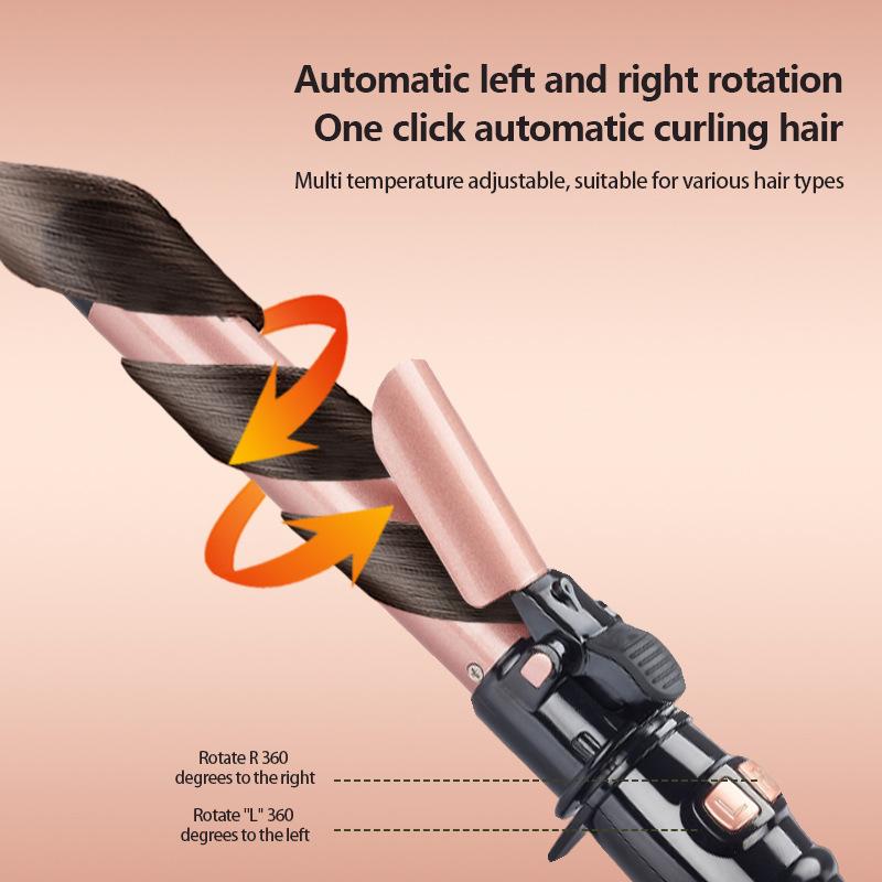 Automatic Rotating Hair Curler Electric Heated Hair Curling Iron Professional Hair Styling Tool for Home and Salon Use Perfect for Beach Waves and Hairdressing Gifts Durable Comfort 6