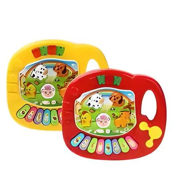 Baby Musical Toy with Animal Sound Kids Piano Keyboard Electric Flashing Music Instrument Early Educational Toys for Children dancing bug sensory