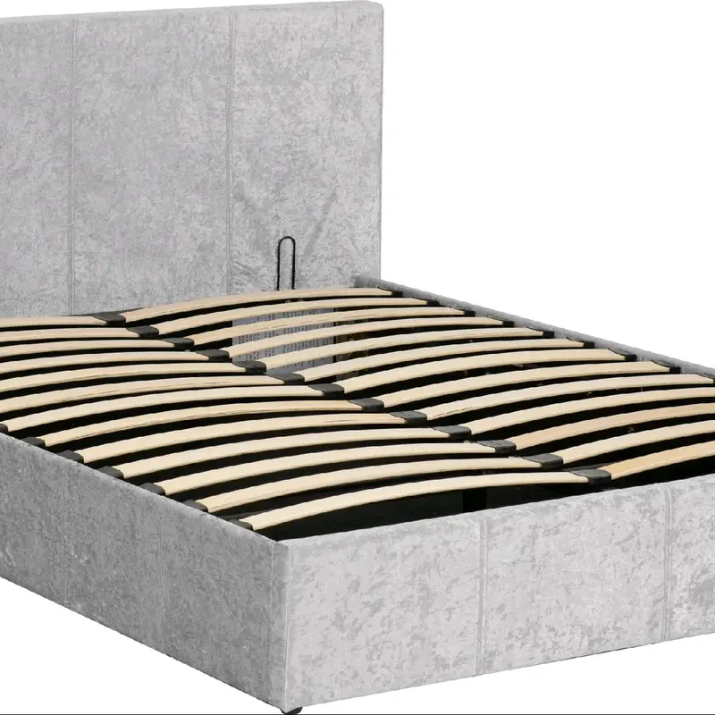 Waverley 4’6 Storage Bed in Grey Crushed Velvet, Double bed 5