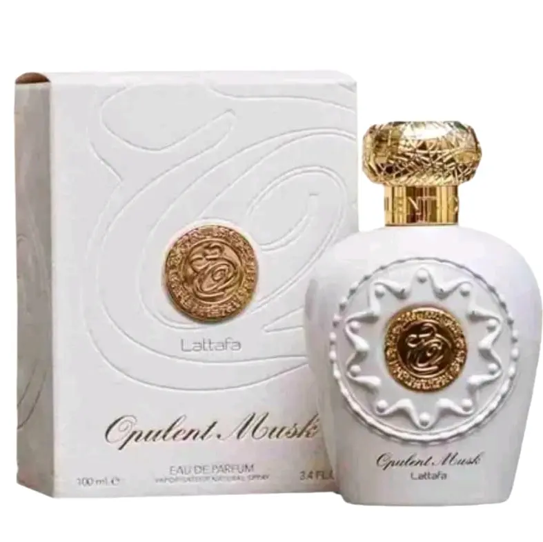 Lattafa Opulent Musk 100ml EDP Unisex Fragrance with White Musk, Saffron, and Citrus Notes