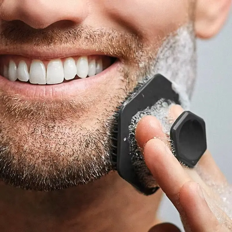Silicone Facial Cleansing Brush Scrubber Miniature Face Deep Clean Shave Massage Face Scrub Brush Face Cleaner for men and woman Skincare Daily Gentle Comfort