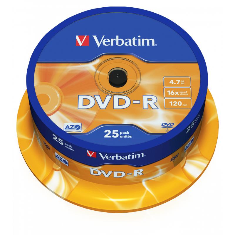 Verbatim Blank DVD 43667 4.7 GB DVD-R 25 pc(s) 0