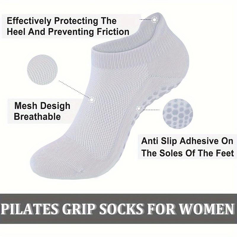 ANIELGARD   4pcs Women's Breathable Non-Slip Yoga Socks, Perfect for Pilates, Barre, Ballet and Home Exercise, Comfortable to Wear. 5