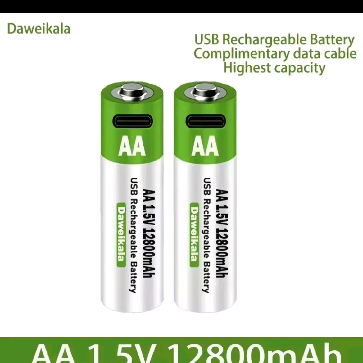 Rechargeable Batteries 2x AA 12800mAh 2000 cycle high capacity  Electronic Walkie etc Phone Smart Devices