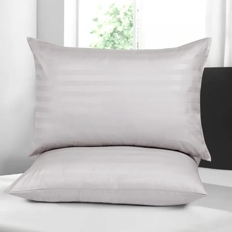 2 & 4 Counts Pillowcase for Hair and Skin, Pillowcase 2 Pack, 4 Pack, Pillow Cover with Envelope Closure, Soft Stripes, Gift for your loved ones 8