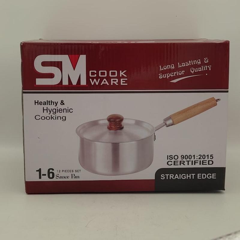 6-Piece  Pan Set with Saucepan and Lids, Made of Durable Aluminum Cookware Pots Dish 2