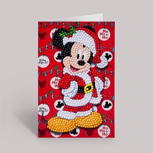"Santa Mickey" Crystal Art Card 10x15cm