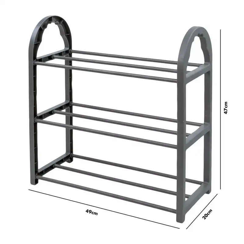 SHOE RACK COMPACT 3 TIER OFFICE HOME STORAGE PORTABLE ORGANISER HALLWAY STAND  Shoe Storage Rack, 3 Tier Shoe Rack Organiser, Slim Shoe Organiser Storage,  Lightweight Shoe Shelf for Closet Entryway Hallway Bedroom 4