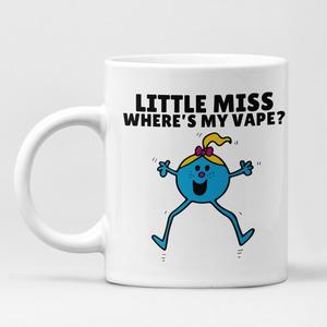 Little Blue Miss "Where's My Vape" Little Miss Design Mug, Funny Miss Female Cup For Christmas Birthday Gift Present Friend Coffee Mugs Drinkware Printed Drinkware Printed