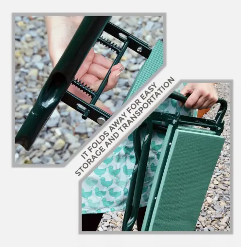 GARDEN KNEELER PORTABLE FOLDABLE PAD FOAM PADDED GARDENING KNEE PAD STOOL SEAT 4