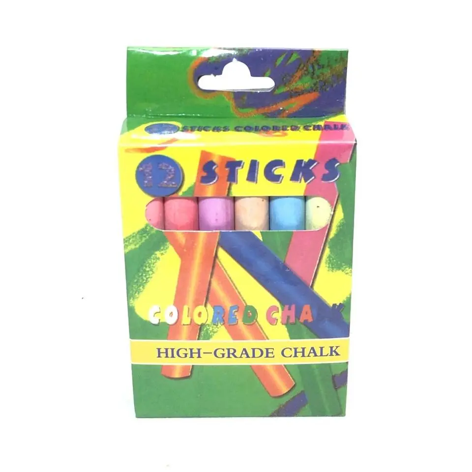 Coloured Chalk Sticks Boards Pavement Arts & Craft 9732