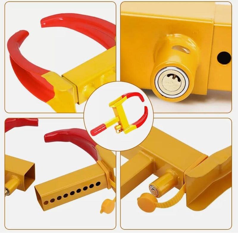 Heavy Duty Security Wheel Clamp Clamps Locks for Caravan Car Van Trailer Lock UK 3