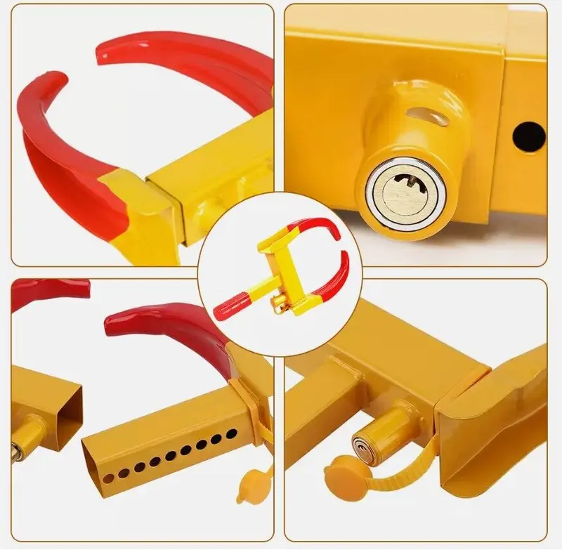 Heavy Duty Security Wheel Clamp Clamps Locks for Caravan Car Van Trailer Lock UK 3