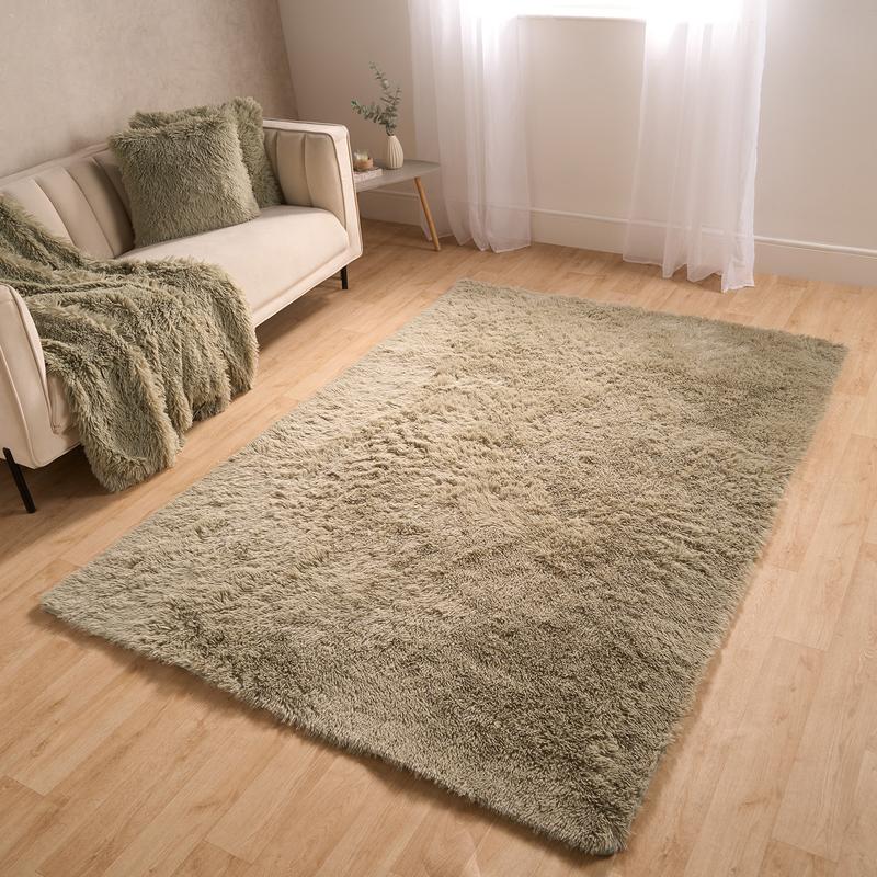 Sienna Fluffy Rug Anti-Slip/Skid Shaggy Large Bedroom Non-Shed Floor Carpet Mat 8