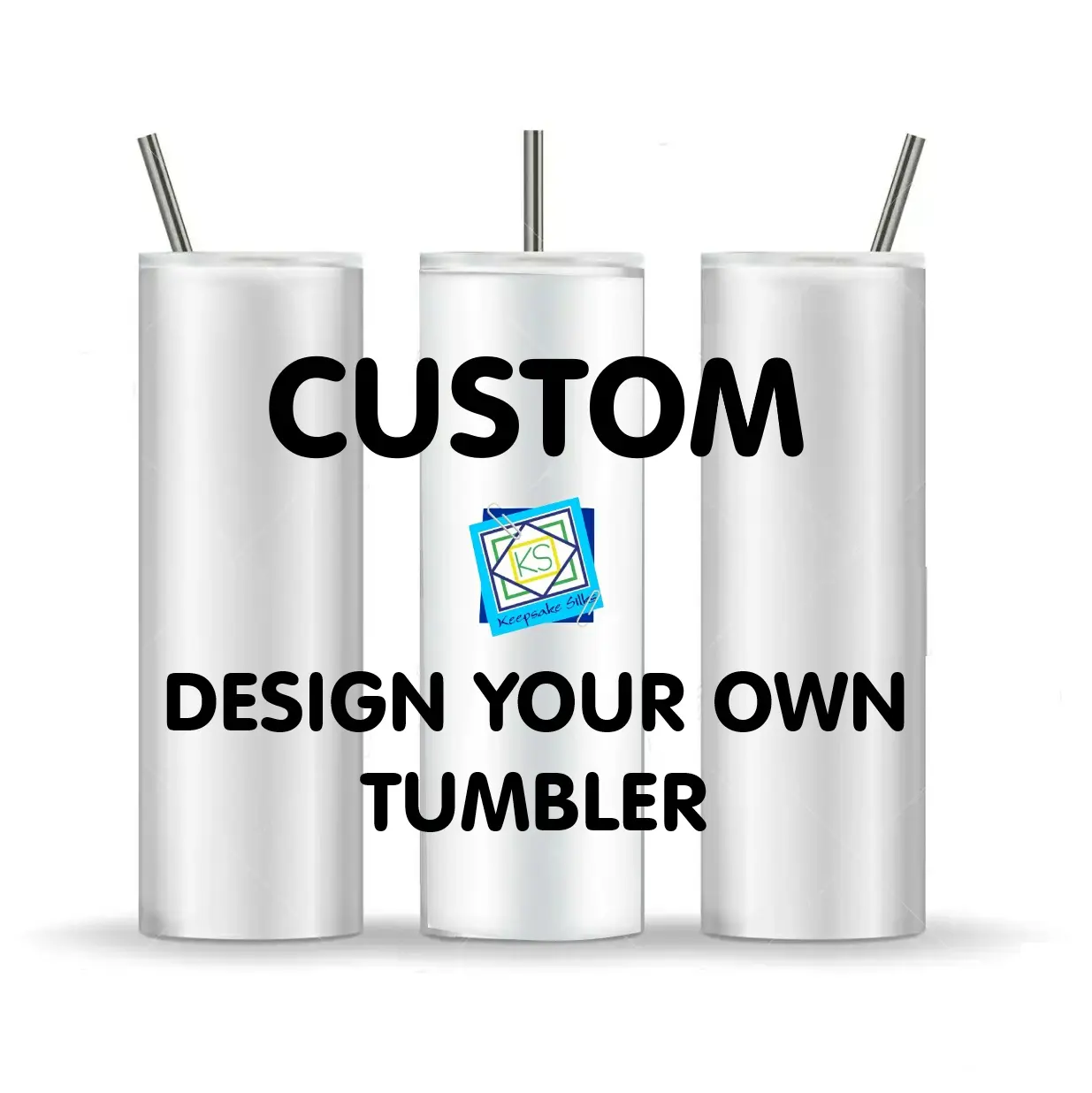 Customise Your 20oz Skinny Tumbler - (Customise, add name, logo, artwork or photo) Bottle Cup