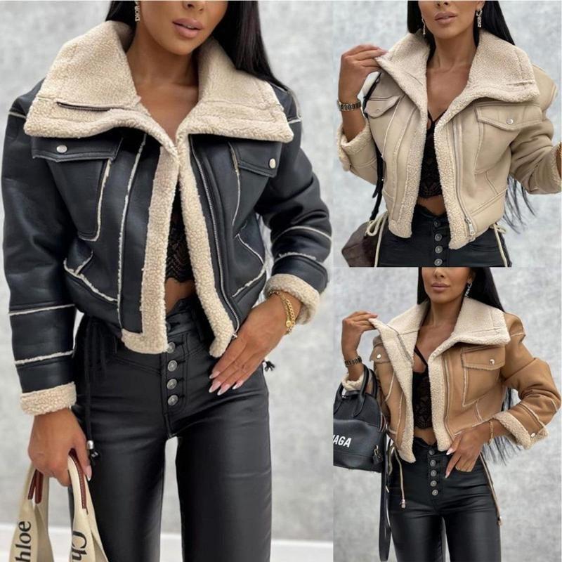 【2024】Autumn and winter  zipper thick coat warm fashion with the same popular coat 8