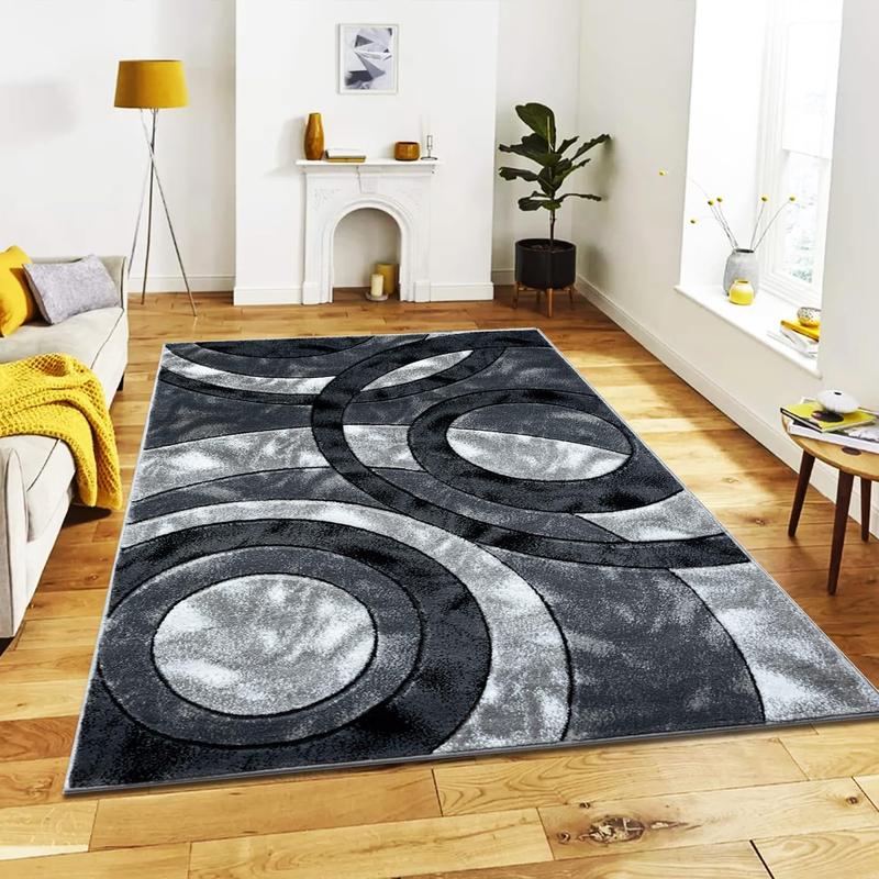 Modern Living Room Large Soft Fluffy Non Shed Anti Slip Dense Pile Modern Design Heavy Area Rug Carpet Mat for Bedroom 4
