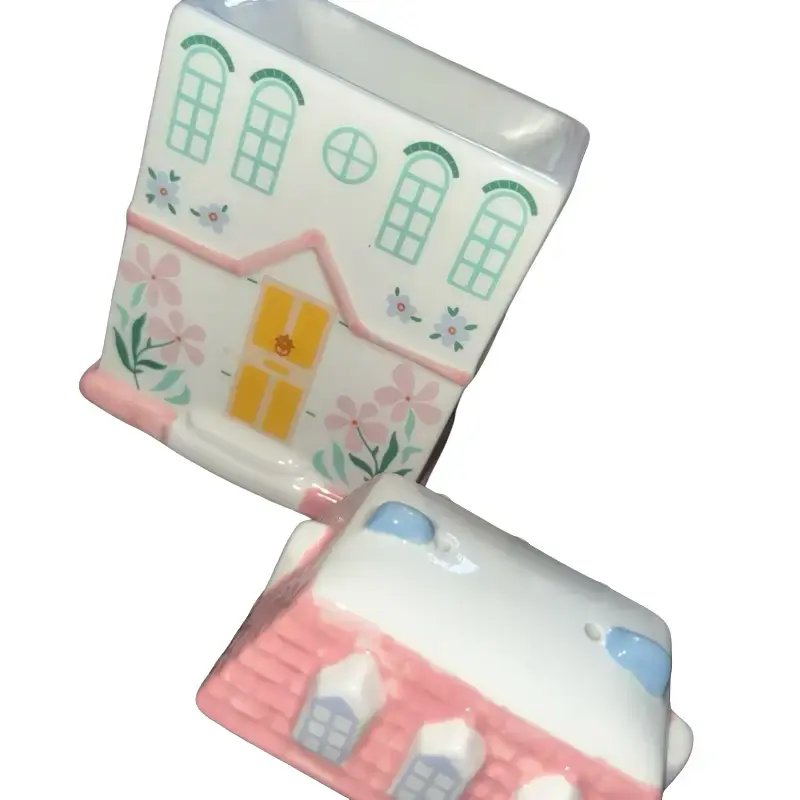 Pastel House Wax Melt Burner for Home Decor and Ornaments Fragrance