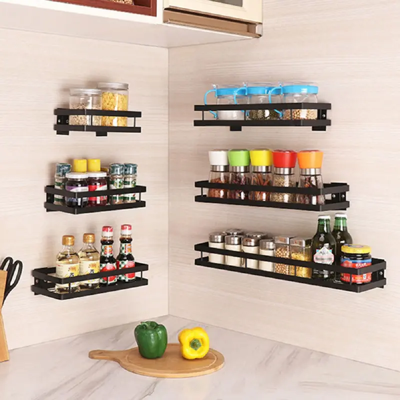 AceHome Spice Rack Organizer Hanging Spice Floating Storage Shelf Wall Mounted 2