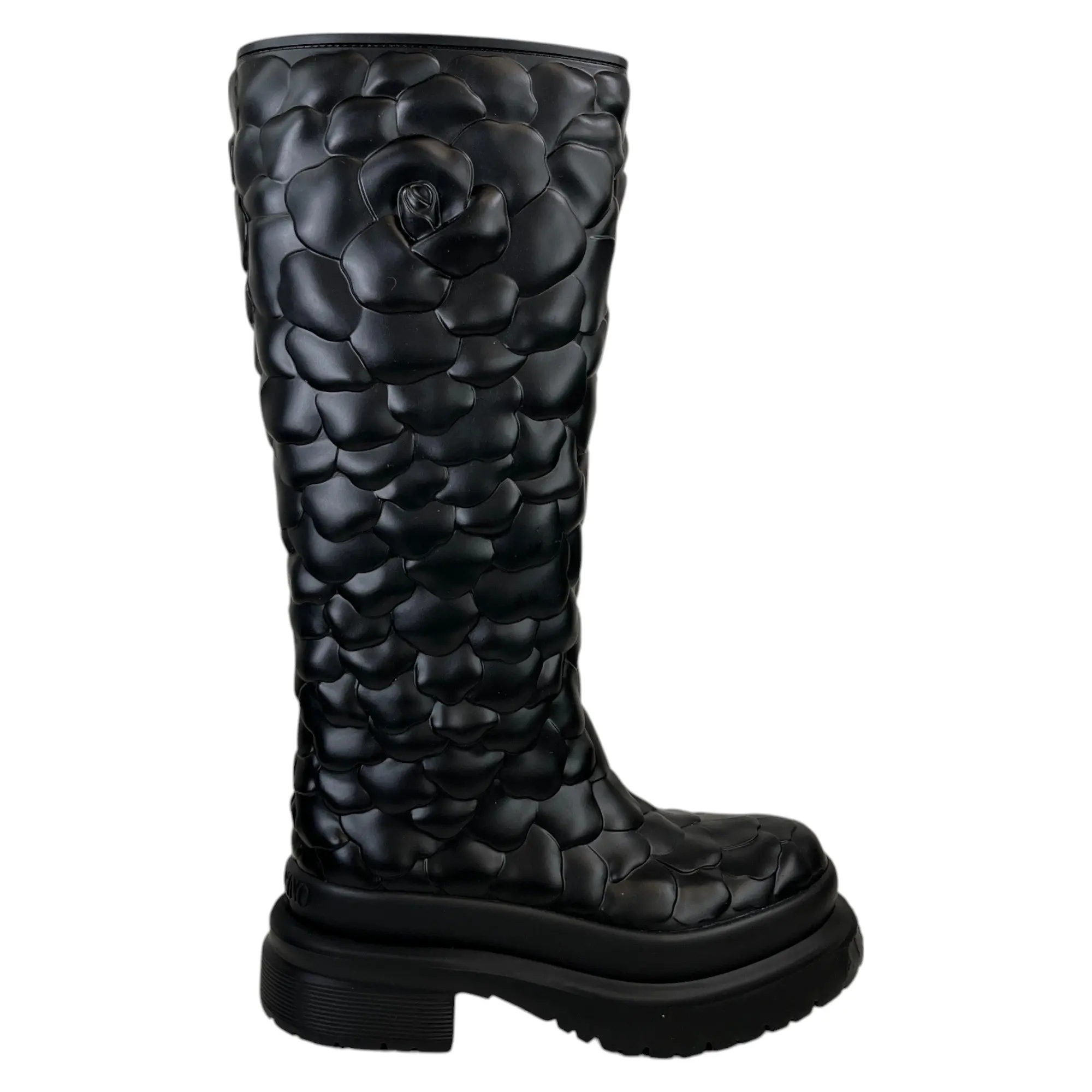 Preowned Valentino Garavani Women's Atelier 03 Rose Boots Black Size EU 37 / UK 4