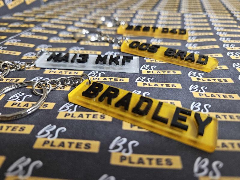 Personalised Number Plate Key Ring | Car Keys Key Chain | Licence Plate Name | Vehicle Lover Gift Present | Acrylic 6