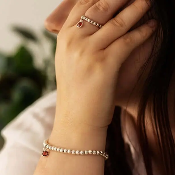 Garnet January Birthstone Ring - Promise for Love and Friendship 1