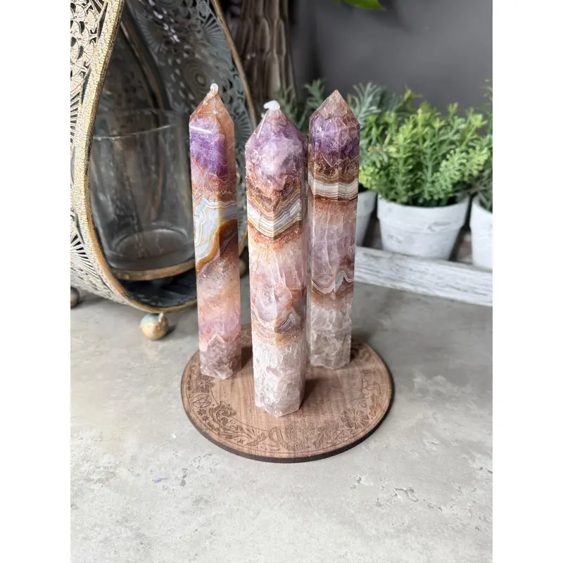 Large Amethyst Crazy Lace Agate Towers crystal tower 0