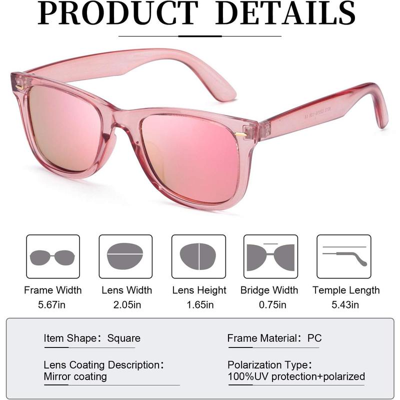 Myiaur Fashion Sunglasses Womens Polarised, Mirror Ladies Sunglasses Anti Glare 100% UV Protection Gift for Festivals 4
