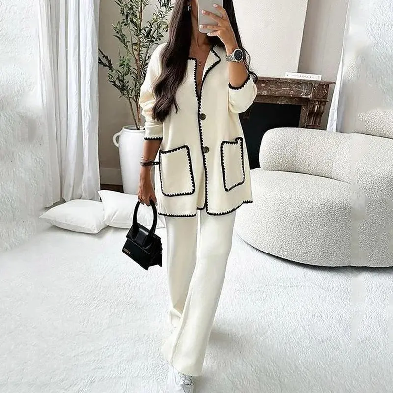 [2024] WOMEN'S suit autumn new fashion casual loose solid color two piece set