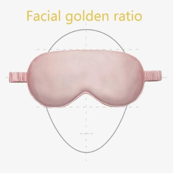 3-Piece Set Imitation Silk Sleep Eye Mask, Hair Scrunchie, and Storage Pouch – Soft Rayon Cooling Eye Mask for Home and Travel Rest, Solid Color Facial Sleeping Aid Gift Skin Care 4