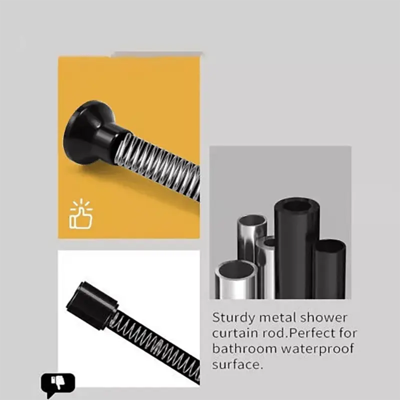 WENI-Heavy Duty Extendable Telescopic Shower Curtain Pole Rail Rod Bath Door Window . Stainless Steel 6