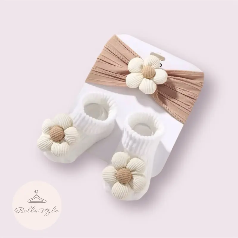 Baby Flower Headband & Socks - Perfect Gift Set for Newborns