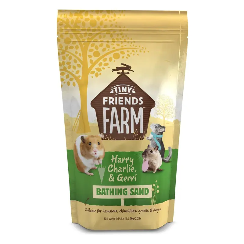 Harry, Charlie & Gerri Bathing Sand 1kg - Suitable for Chinchillas, Degus, Hamsters and Gerbils - Small Animals 1