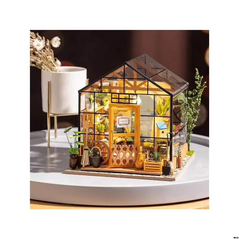Best Birthday Gifts for Teens Accessories and Furniture With Flower House Cathys Kit House Library DIY Miniature Kit House Doll Rolife 1