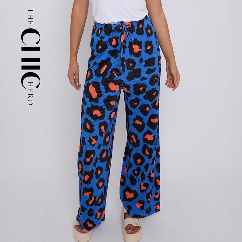 ChicHero Multi Colour Autumn Winter Collection Elastic Waist Comfort Pleated Trousers with Comfortable Fit 2