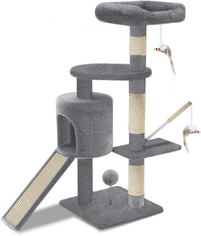 Cat Tree Tower, Cat Tree for Indoor Cats, Cat Condo with Sisal Scratching Post, Multi Level Cat Climbing Frame Indoors, Top Perch, Cat Activity Tree, Cat Furniture Activity Center 0