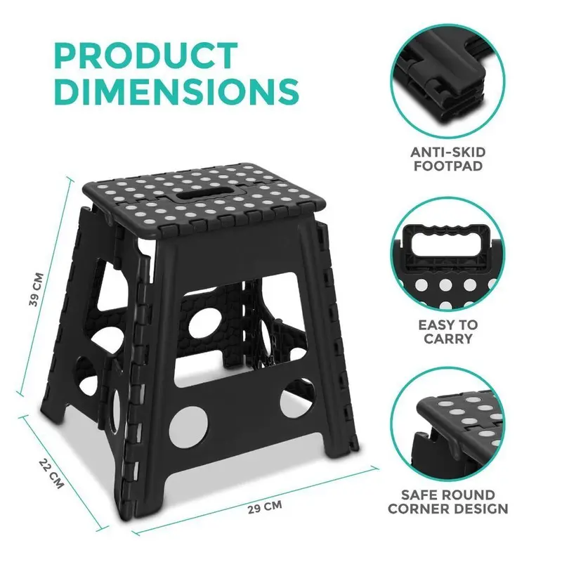 Foldable Step Stool Heavy Duty Multipurpose Portable Antislip Folding Home 150KG 8