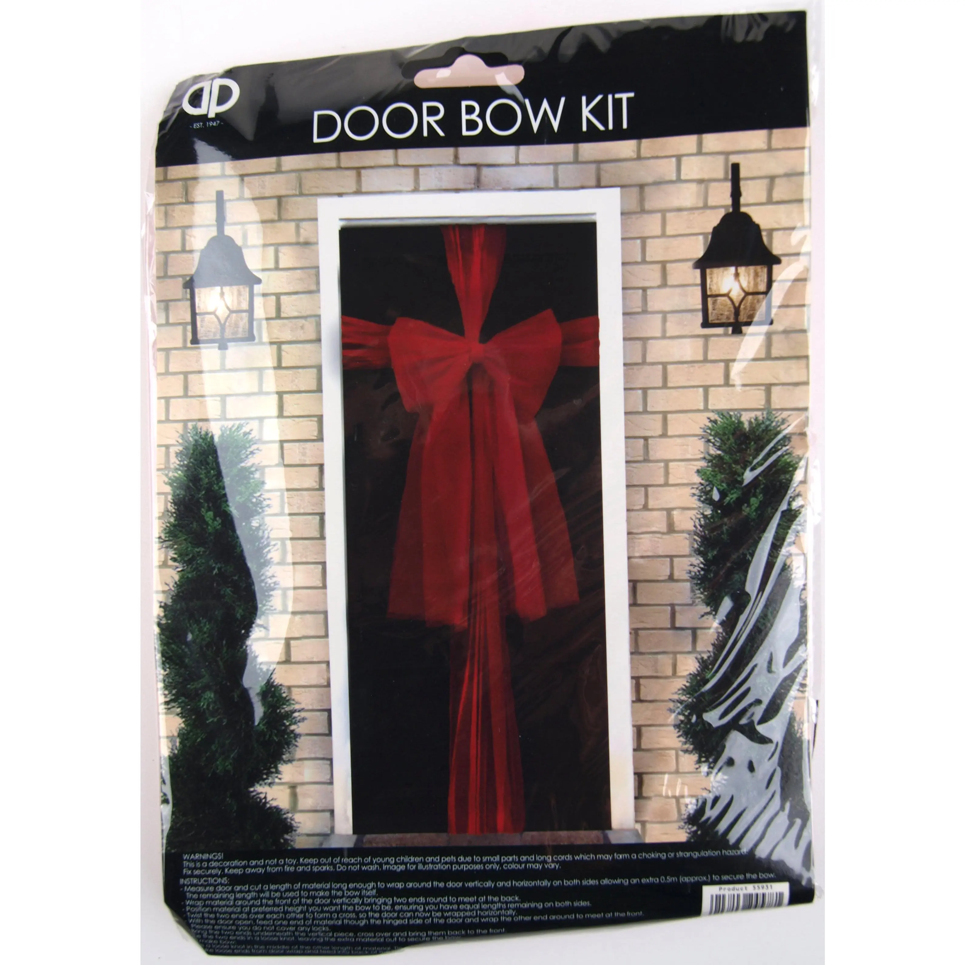 Large Red Front Door Christmas Bow