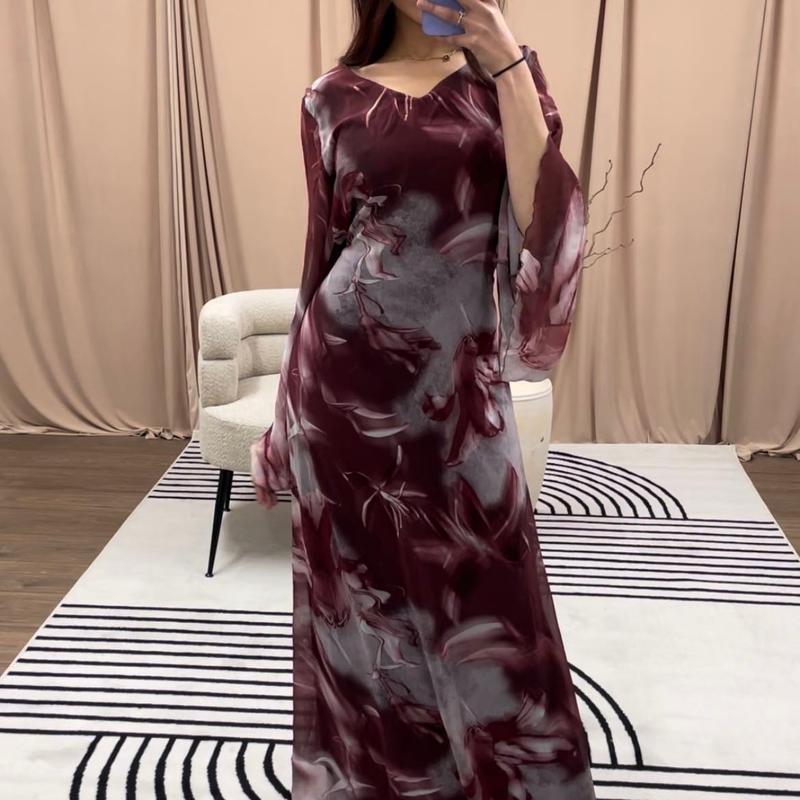 SHESOUT in the tie back chiffon flared sleeve maxi dress 0