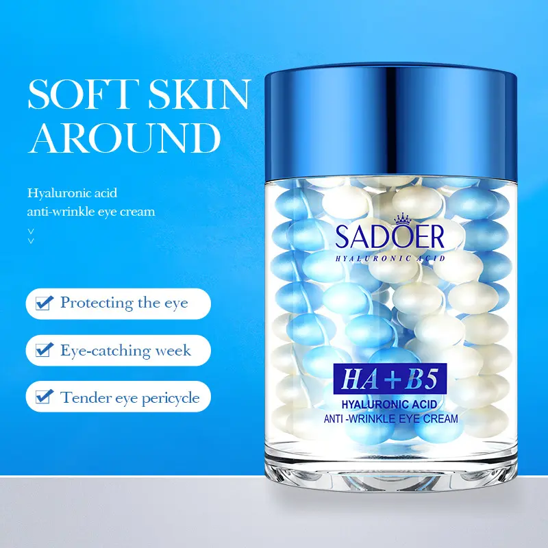 3Bottles/Set Spring Caviar Essence Eye Cream, Aloe Vera Nourishing Eye Cream,HA+B5 Hyaluronic Acid Eye Cream,Deeply Hydrating Refreshing Eye Care Lotion, Eye Skin Care Moisturizer, Skin Care Products for Women 5