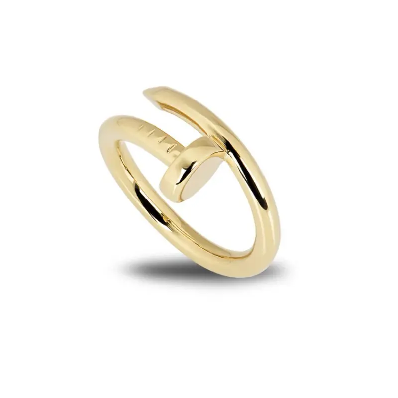 Luxurious Style Stainless Steel Gold Plated Ring - Elegant Design rings beaded bracelets engagement