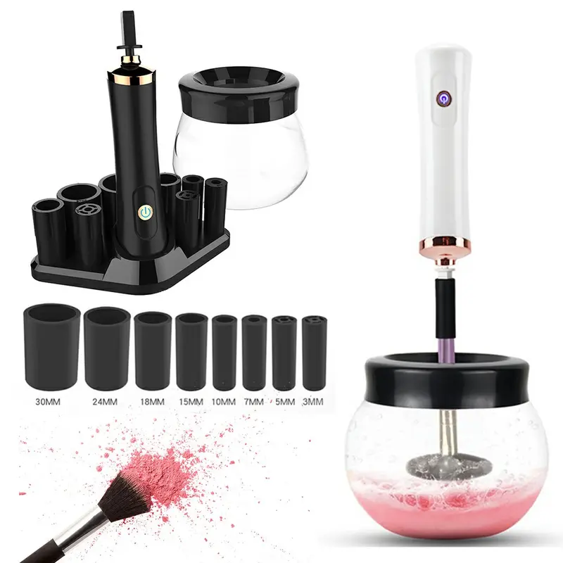 Electric Make up Brush Cleaner Dryer Set Machine Cosmetic Auto Clean Quick Dry Makeup Cleansing 7
