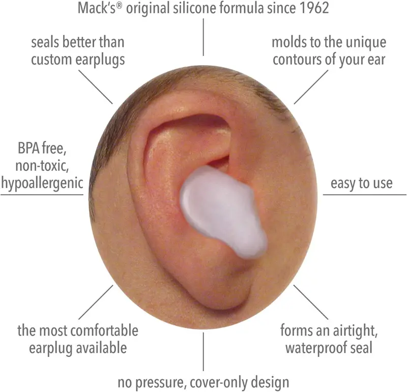 Mack's Pillow Soft Silicone Earplugs 6 Pairs,12 Count (Pack of 1) Comfort 1
