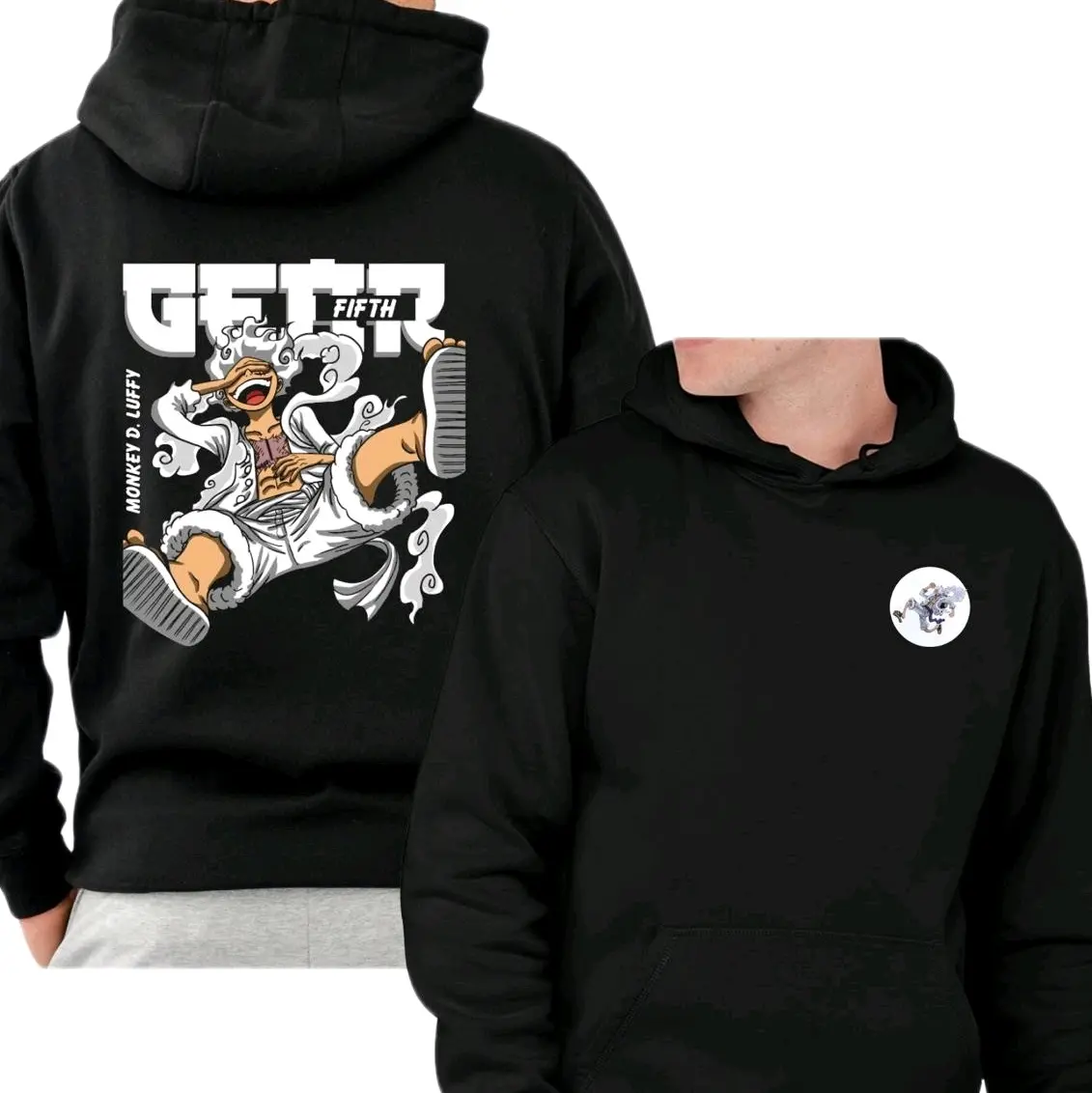 One Piece hoodie unisex luffy gear 5 cotton pullover