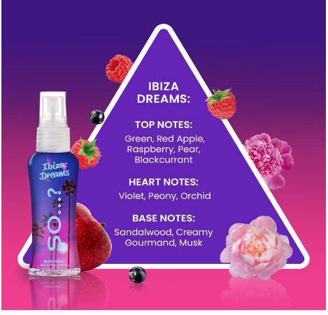 Escapes Womens Gift Set, with Ibiza Dream, Bali Breeze, Mykonos Nights & Majorca Love, Fragrance Spray Set (4 x 50ml) 2