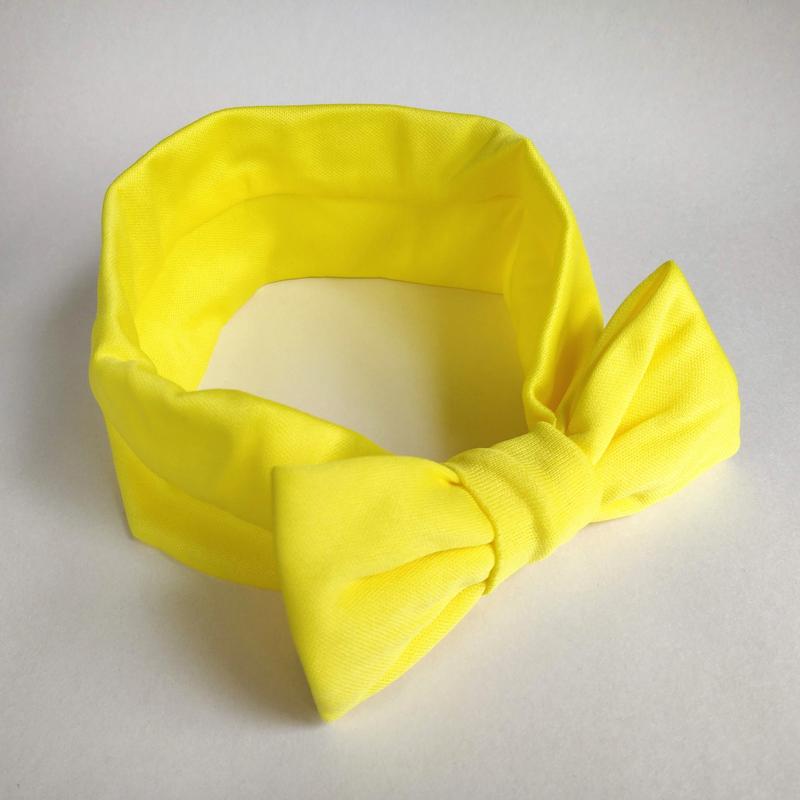 Soft and stretchy headbands hairbands headdress with large bow for baby girls and toddlers. Plain colour. 4