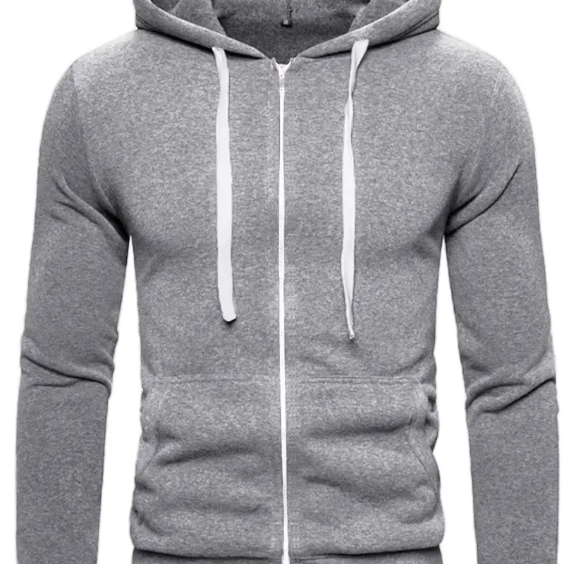 Men's Plain Fleece Lined Hoodie for All Weather - Quality Fabric - Sweaters, Menswear Stylish Day Pullover Tops Outdoor Small Underwear 0