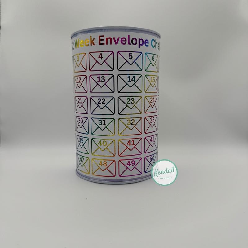 52 week envelope saving tin, Cash savings template, Money tracker, 6