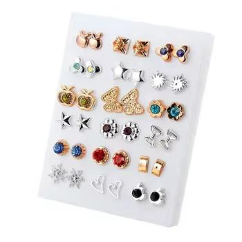 36 Pairs Hypoallergenic Stud Earrings Set – Cute Butterfly, Flower & Heart Designs for Girls & Women | Stainless Steel, Sensitive Ears Friendly! 1